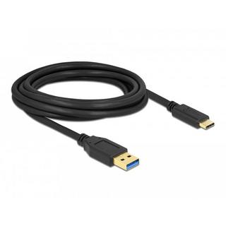 DeLock  84006 USB Kabel 3 m USB 3.2 Gen 1 (3.1 Gen 1) USB A USB C Schwarz 