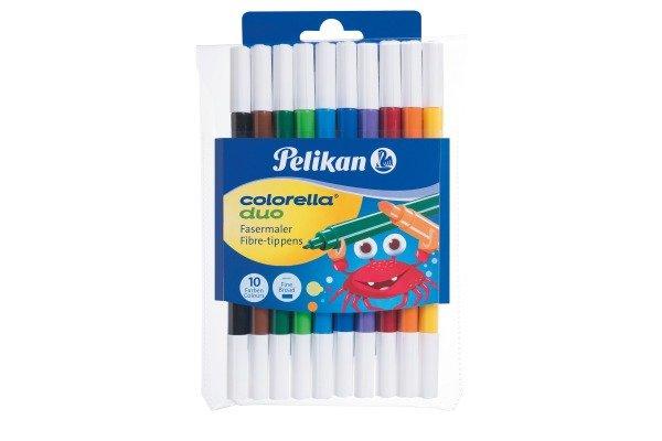 Pelikan Fasermaler Colorella duo C407 10 Stifte mit 2 verschiedenen Strichbreiten  