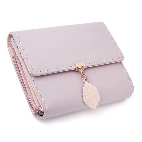 Only-bags.store Portafoglio piccolo in ecopelle liscia con scomparti multipli  