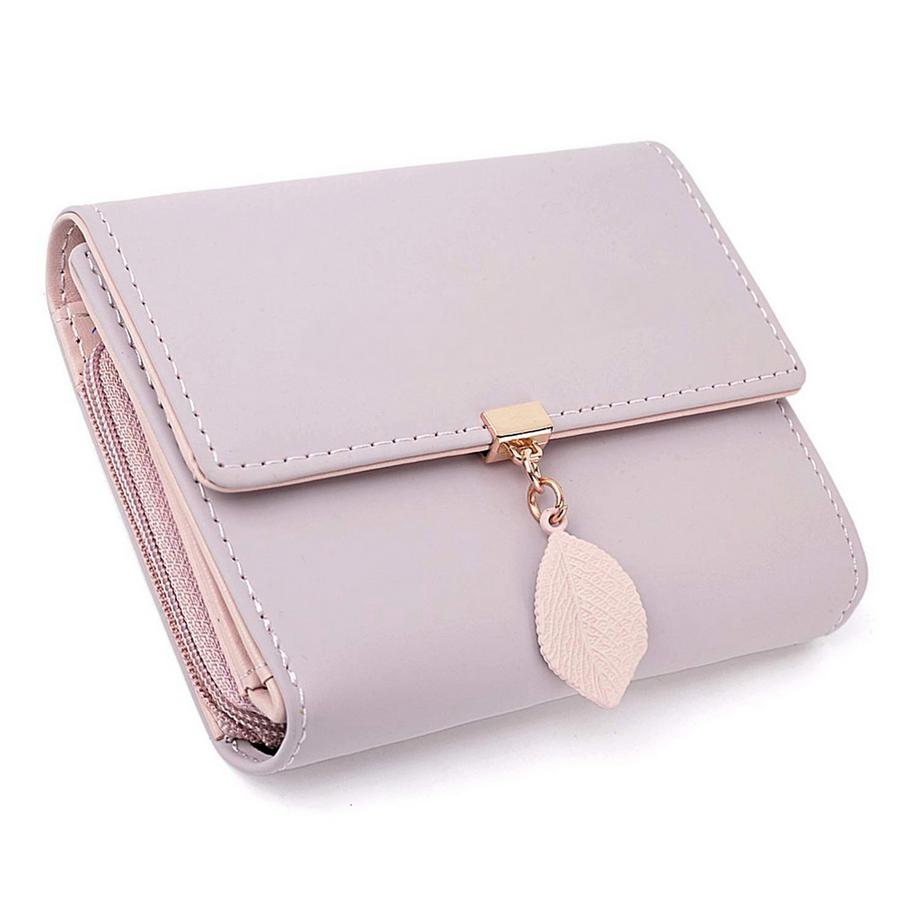 Portemonnaie aus glattem und weichem Kunstleder Geldbörse kleines Portemonnaie mit vielen Fächern