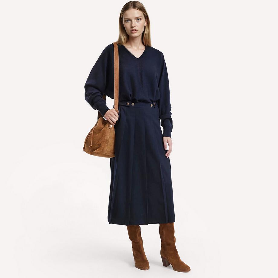 La Redoute Collections Pull col V en fine maille  