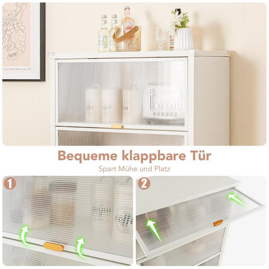 Northix Étagère de cuisine à 4 niveaux avec roulettes  