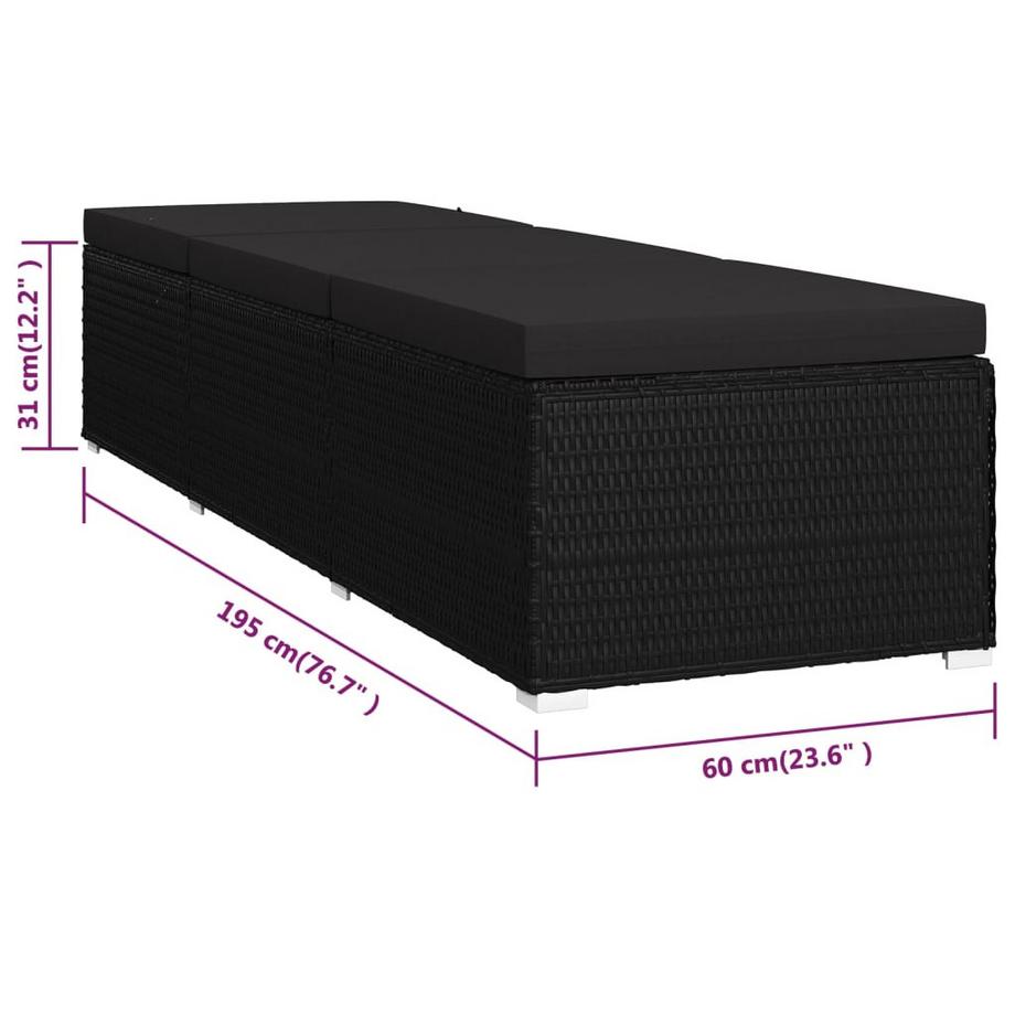 VidaXL Sonnenliege poly-rattan  