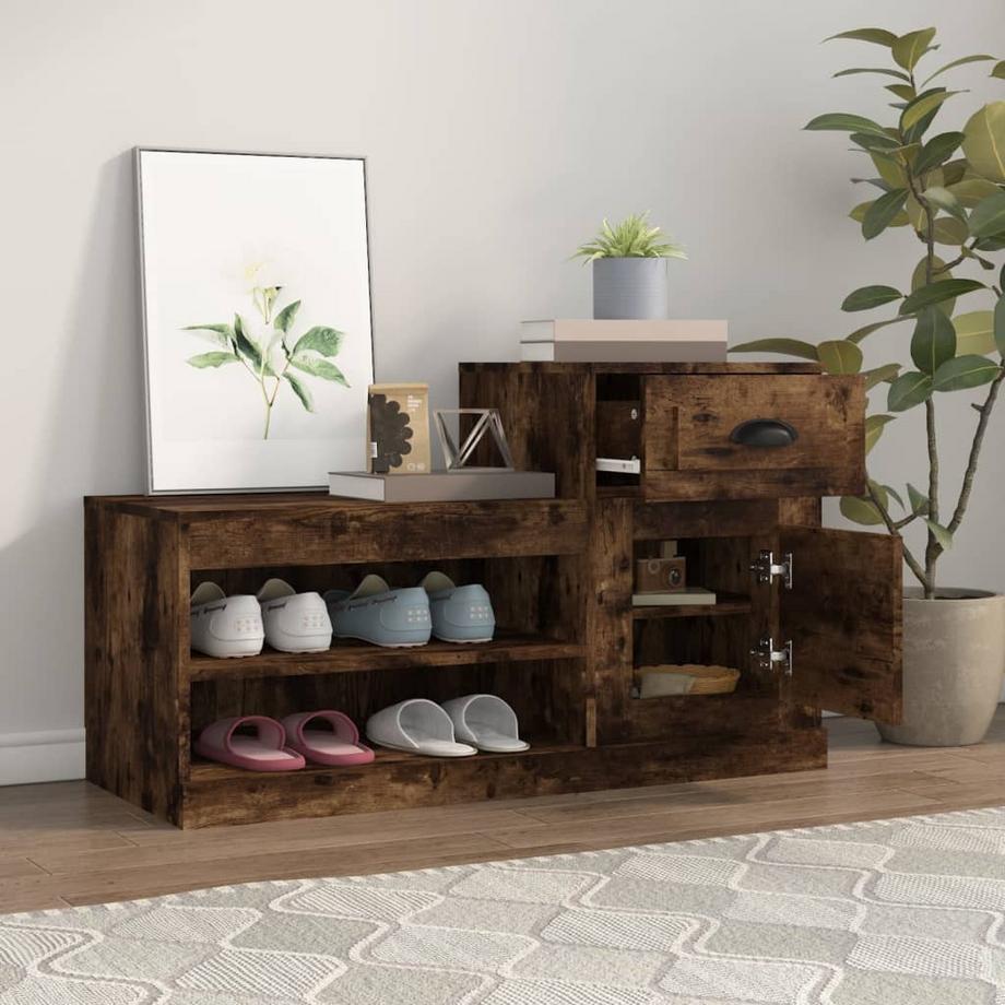 VidaXL Armoire à chaussures bois d'ingénierie  