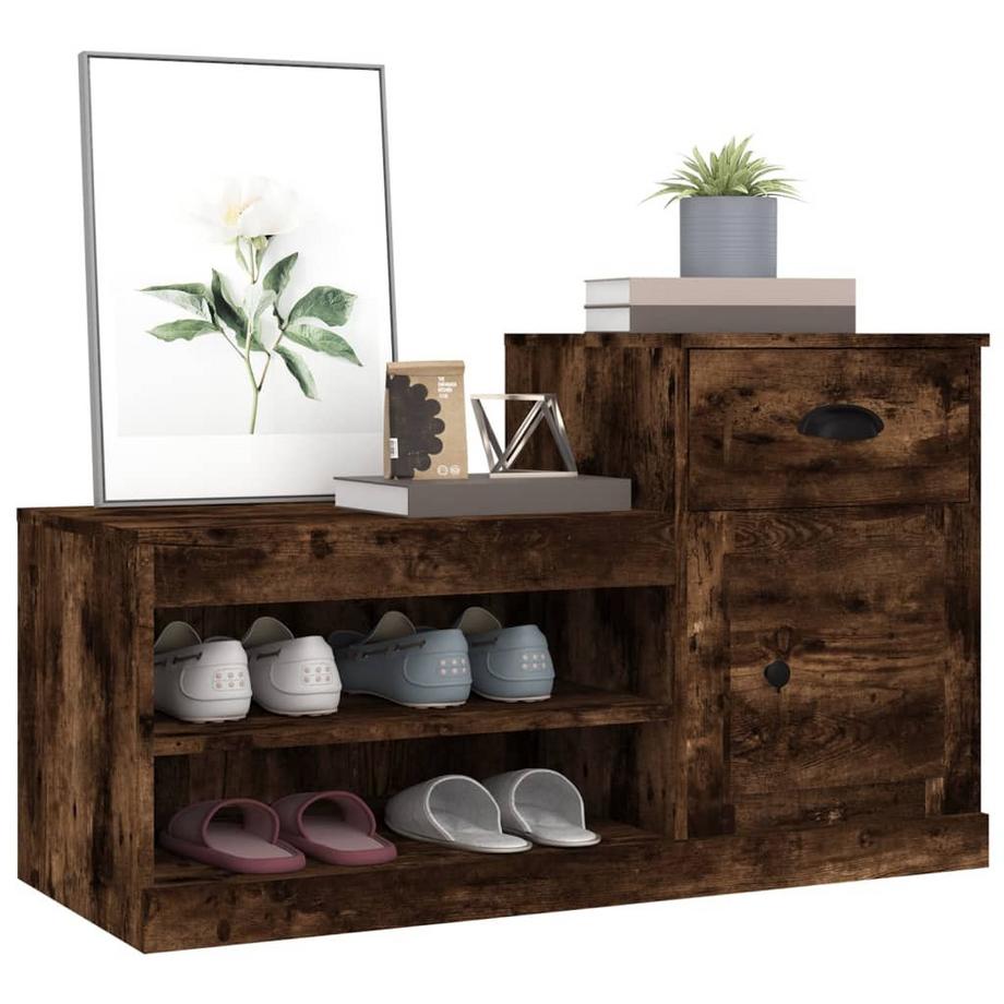 VidaXL Armoire à chaussures bois d'ingénierie  