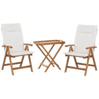 Beliani Bistro Set aus Akazienholz Klassisch JAVA  