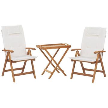 Bistro Set aus Akazienholz Klassisch JAVA