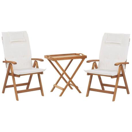 Beliani Bistro Set aus Akazienholz Klassisch JAVA  