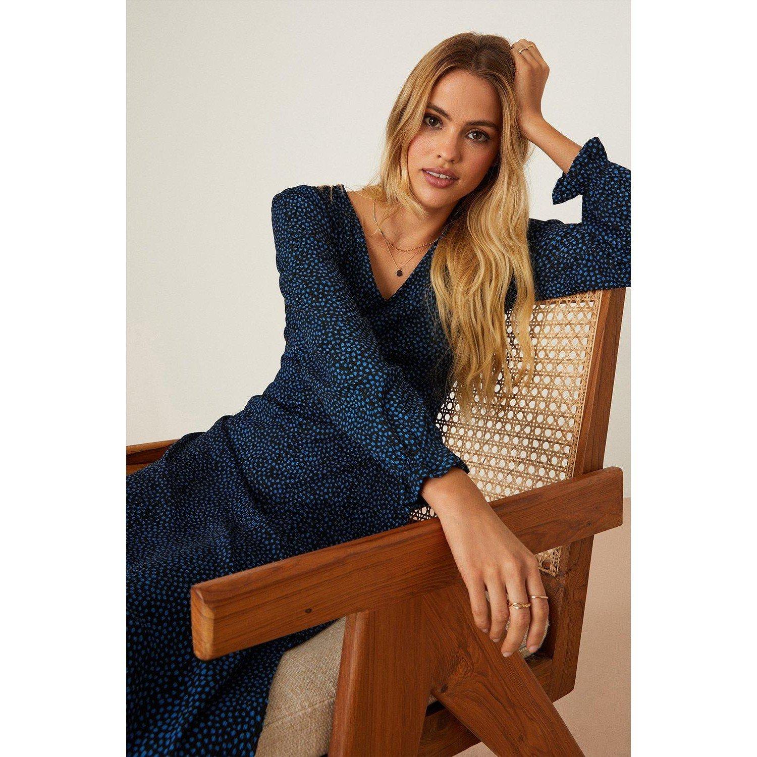 Dorothy Perkins Robe Midi Col V à Pois  