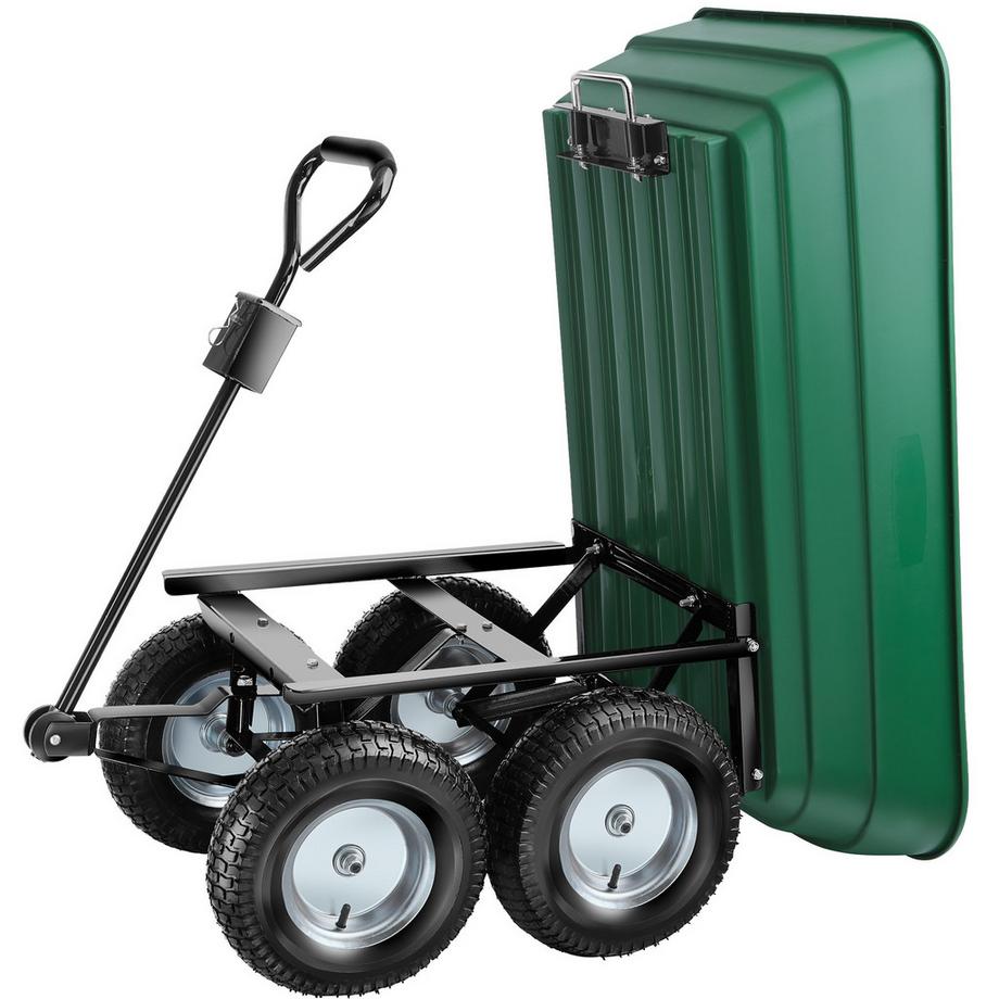 Tectake Gartenwagen Tummi mit Kippfunktion Luftreifen  