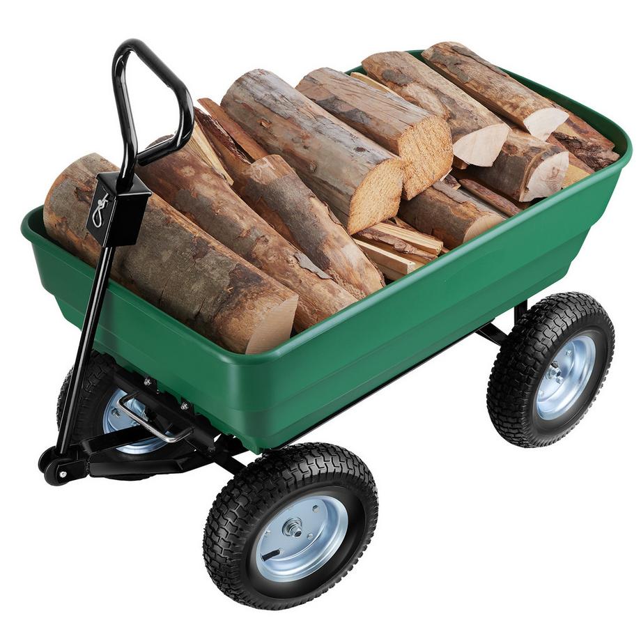 Tectake Gartenwagen Tummi mit Kippfunktion Luftreifen  