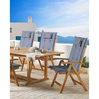 Beliani Lot de 6 chaises en Acacia Traditionnel JAVA  