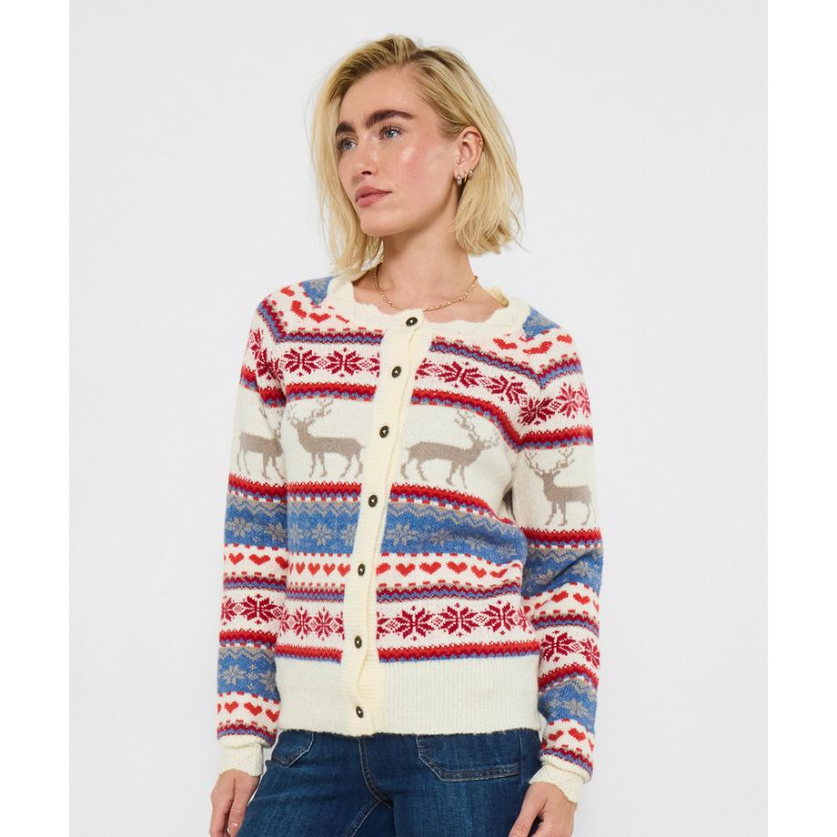 Winterstrickjacke im Fair-Isle Design