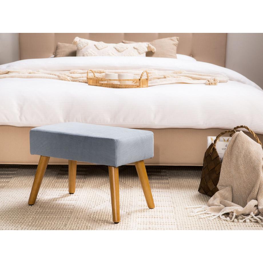 Beliani Hocker aus Samtstoff Klassisch TAKOMA  