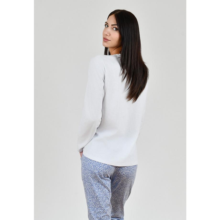 Maxte Klassisches Langarm Pyjama Set aus Baumwolle  