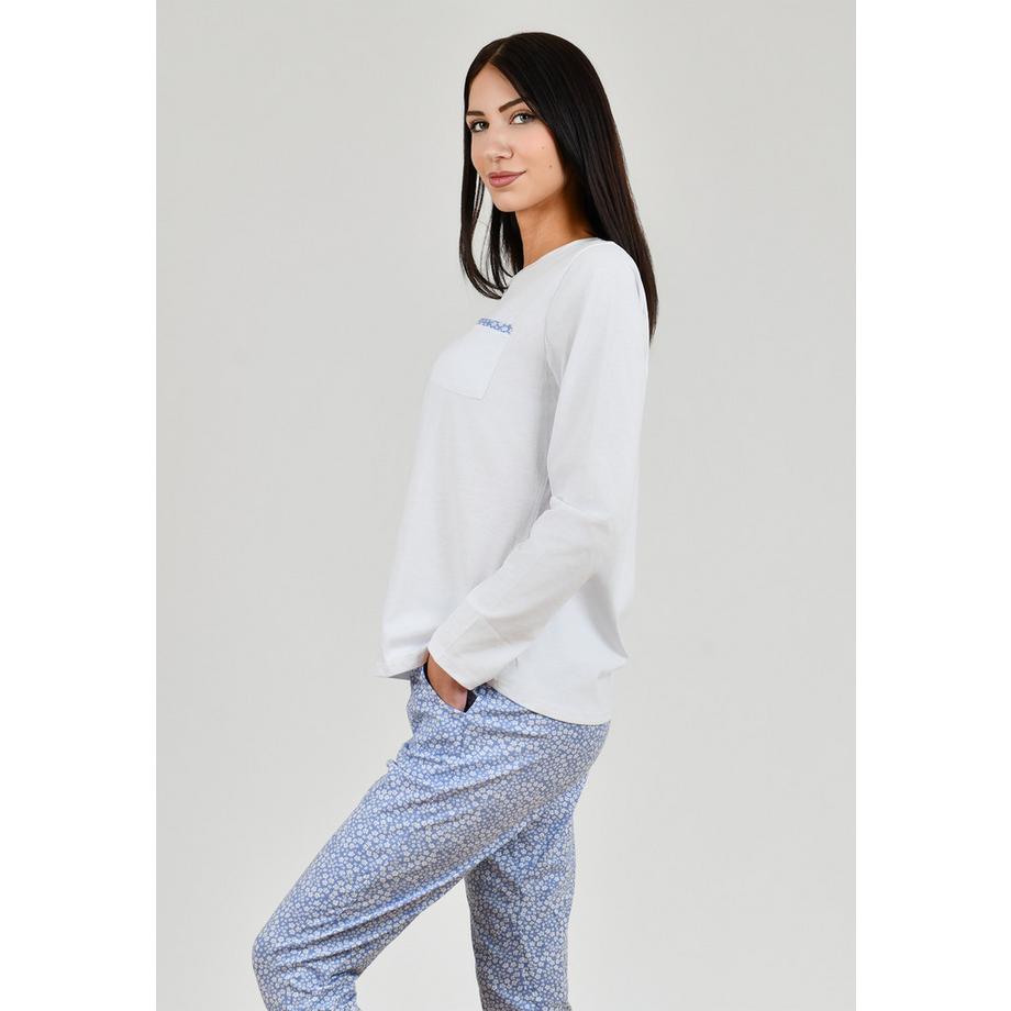 Maxte Klassisches Langarm Pyjama Set aus Baumwolle  