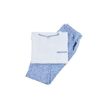Klassisches langärmeliges Pyjama-Set aus Baumwolle