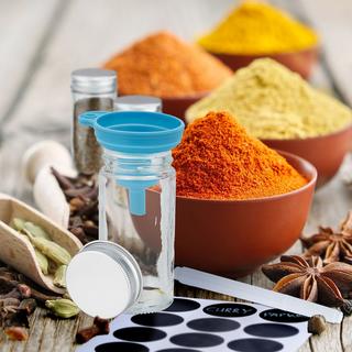 B2X Les pots à épices transparents simplifient l'organisation de votre cuisine et vous permettent d'accéder rapidement à vos assaisonnements préférés. Cet ensemble comprend un entonnoir pour un remplissage facile et des ouvertures personnalisables pour un  
