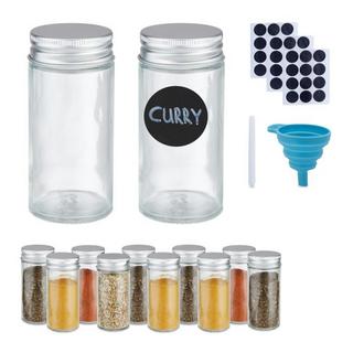 B2X Les pots à épices transparents simplifient l'organisation de votre cuisine et vous permettent d'accéder rapidement à vos assaisonnements préférés. Cet ensemble comprend un entonnoir pour un remplissage facile et des ouvertures personnalisables pour un  