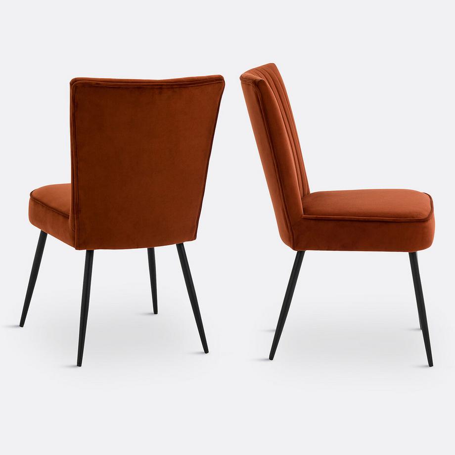 La Redoute Intérieurs 2er-Set Vintage-Stühle im Stil der 60er Jahre  