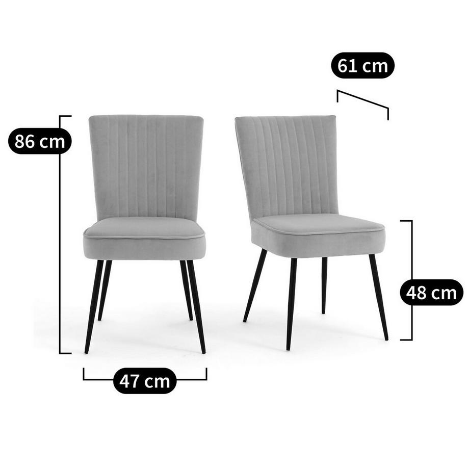 La Redoute Intérieurs 2er-Set Vintage-Stühle im Stil der 60er Jahre  