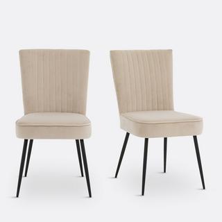 La Redoute Intérieurs 2er-Set Vintage-Stühle im Stil der 60er Jahre  