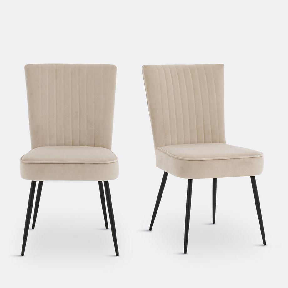 La Redoute Intérieurs 2er-Set Vintage-Stühle im Stil der 60er Jahre  