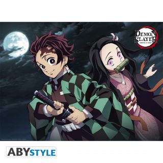 Abystyle Poster - À plat - Demon Slayer - Tanjiro & Nezuko  