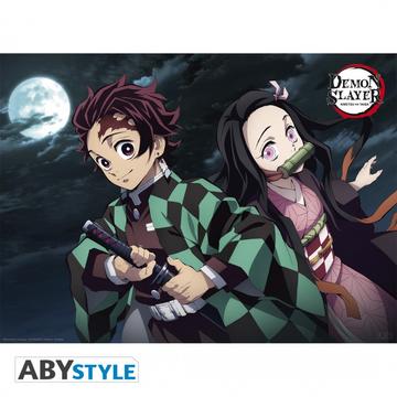 Poster - À plat - Demon Slayer - Tanjiro & Nezuko