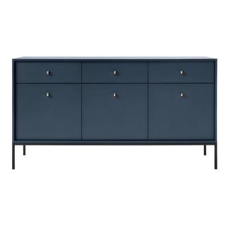 Vente-unique Credenza 3 cassetti e 3 ante Blu BOGDAN  