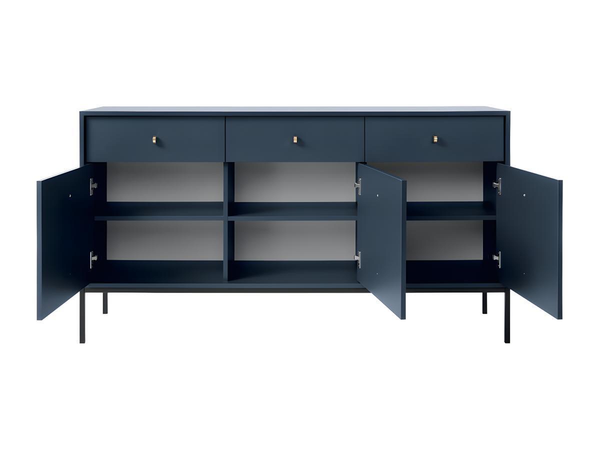 Vente-unique Credenza 3 cassetti e 3 ante Blu BOGDAN  