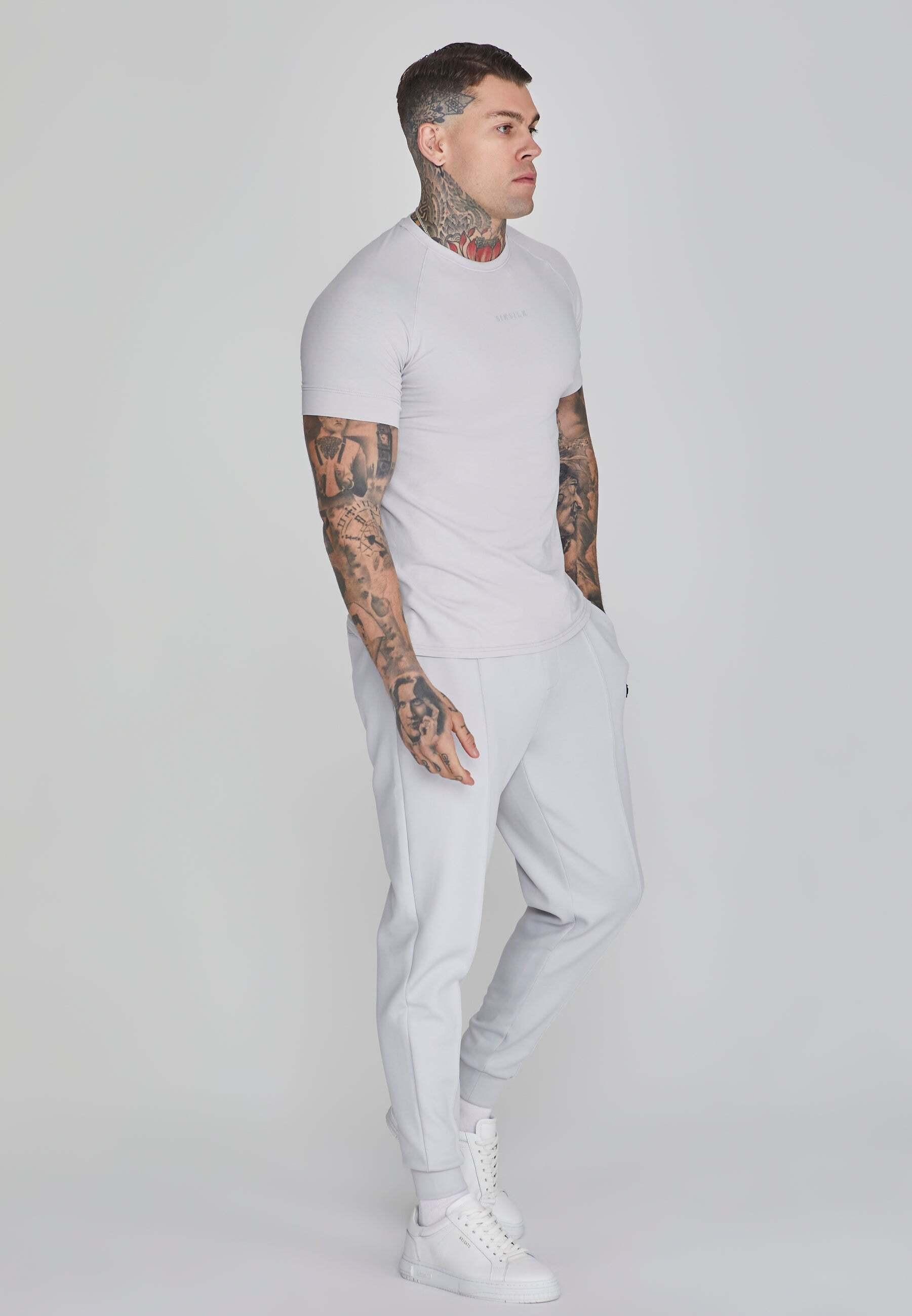 Sik Silk  T-shirt Smart T-Shirt in Light Grey 