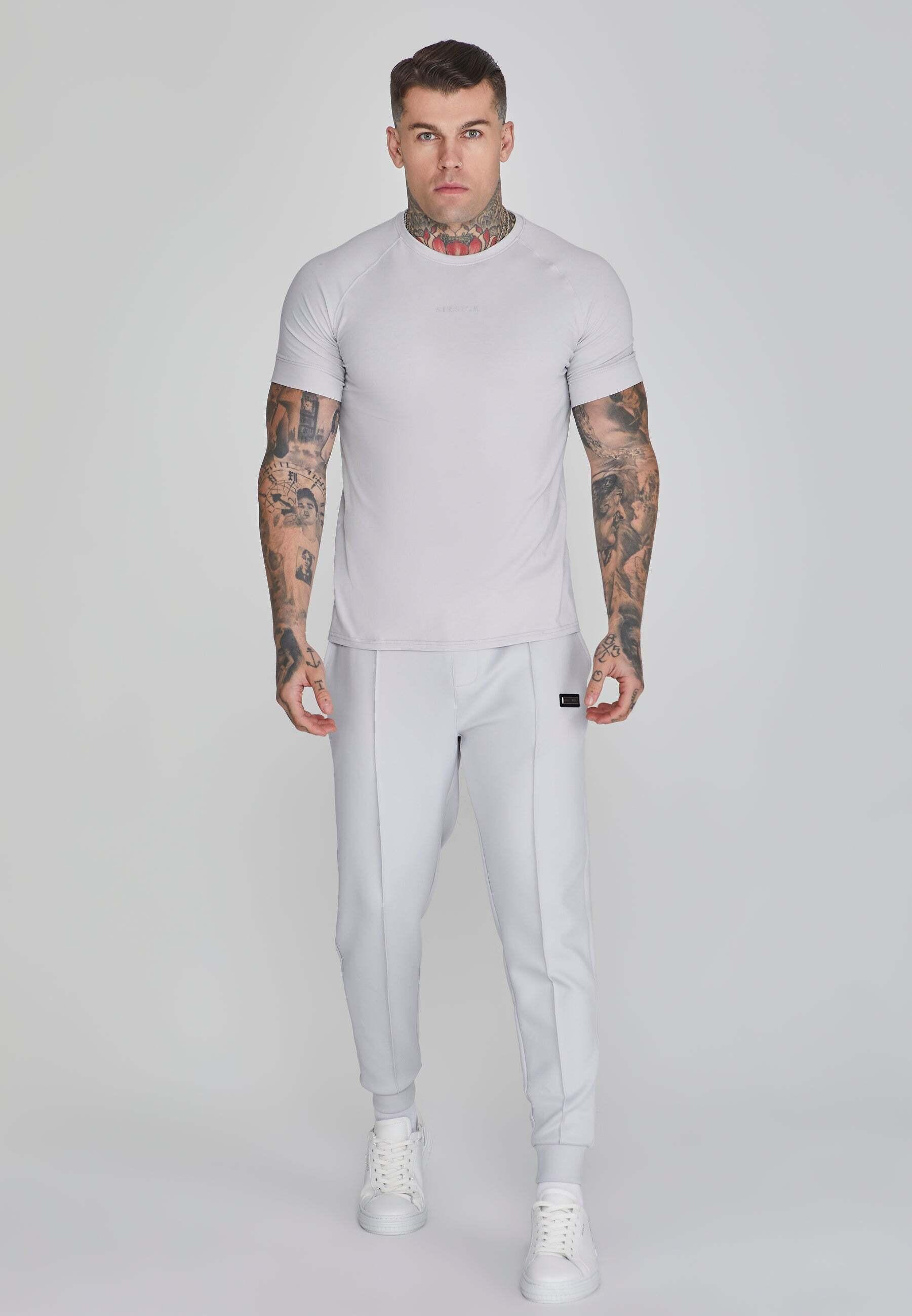 Sik Silk  T-shirt Smart T-Shirt in Light Grey 