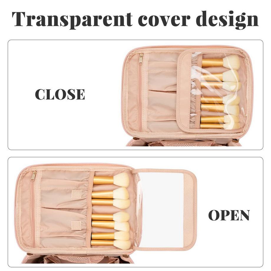 Only-bags.store  Trousse de maquillage de voyage Trousse de maquillage avec poignée et séparateur 