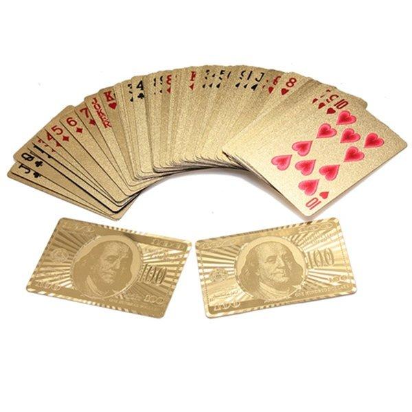 Gameloot  Cartes à jouer - Carte de plate-forme 24K plaqué or, dollar 