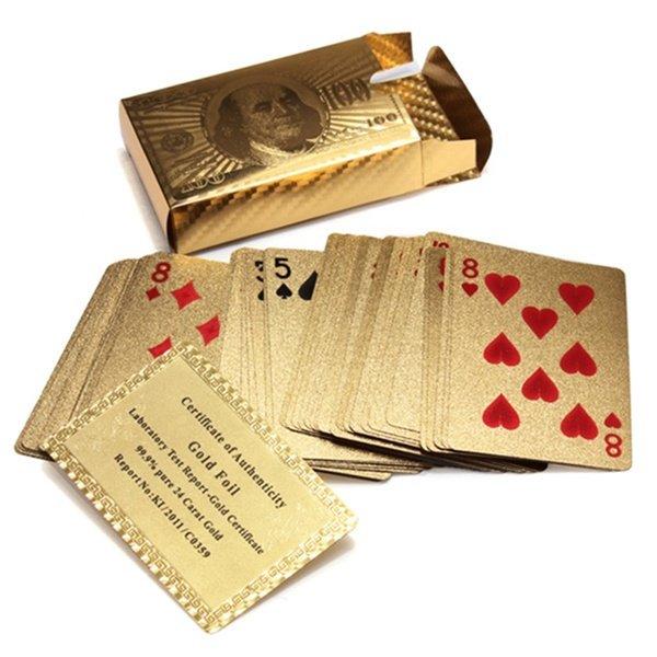 Gameloot  Cartes à jouer - Carte de plate-forme 24K plaqué or, dollar 