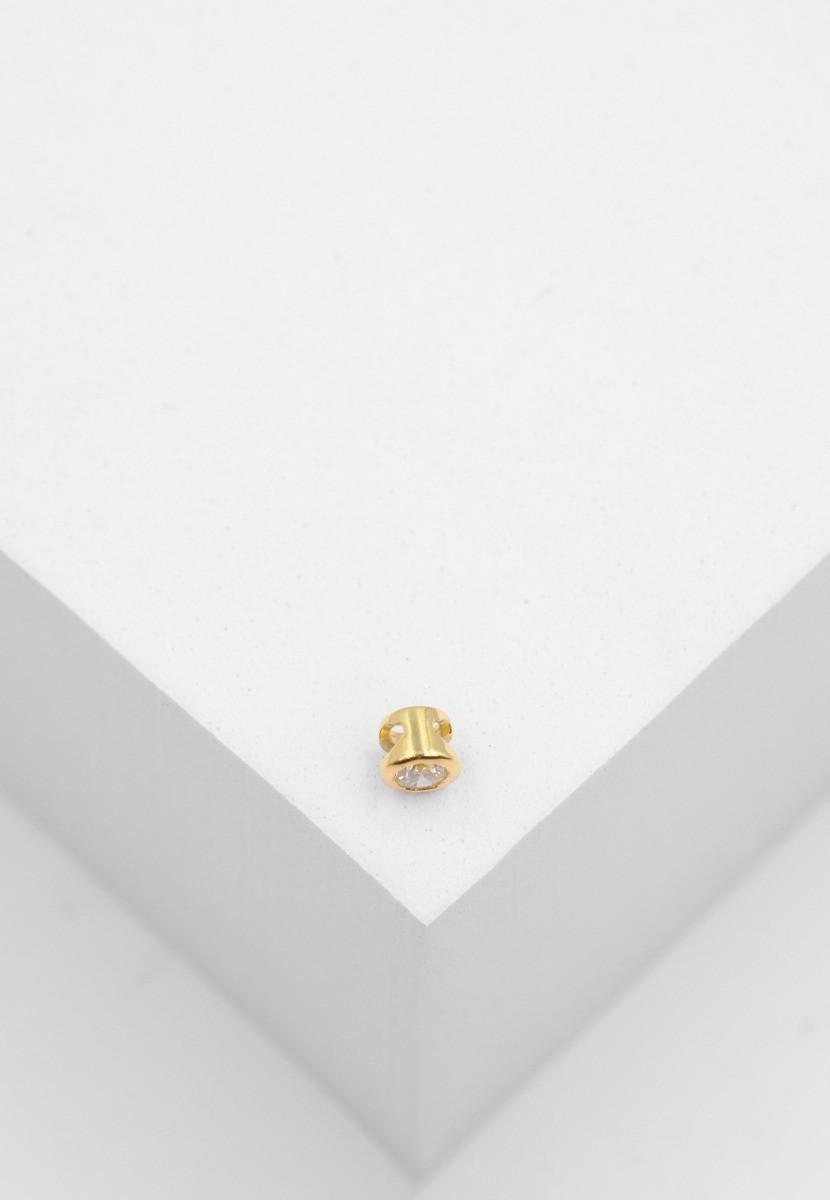 MUAU Schmuck  Solitär Anhänger Zargenfassung Gelbgold 750 Diamant 0.15ct. 5x5mm 