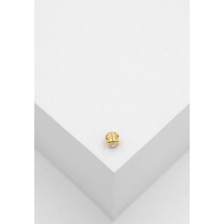 MUAU Schmuck  Pendentif solitaire Monture en or jaune 750 Diamant 0.15ct. 5x5mm 