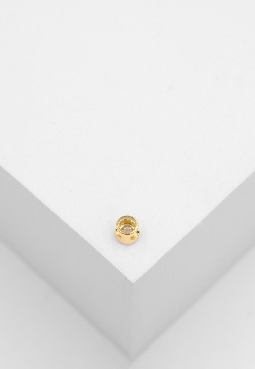 MUAU Schmuck  Solitär Anhänger Zargenfassung Gelbgold 750 Diamant 0.15ct. 5x5mm 