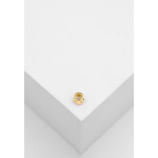 MUAU Schmuck  Pendentif solitaire Monture en or jaune 750 Diamant 0.15ct. 5x5mm 