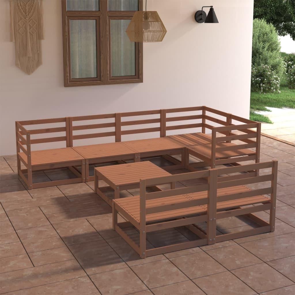 VidaXL set salotto da giardino Legno di pino  