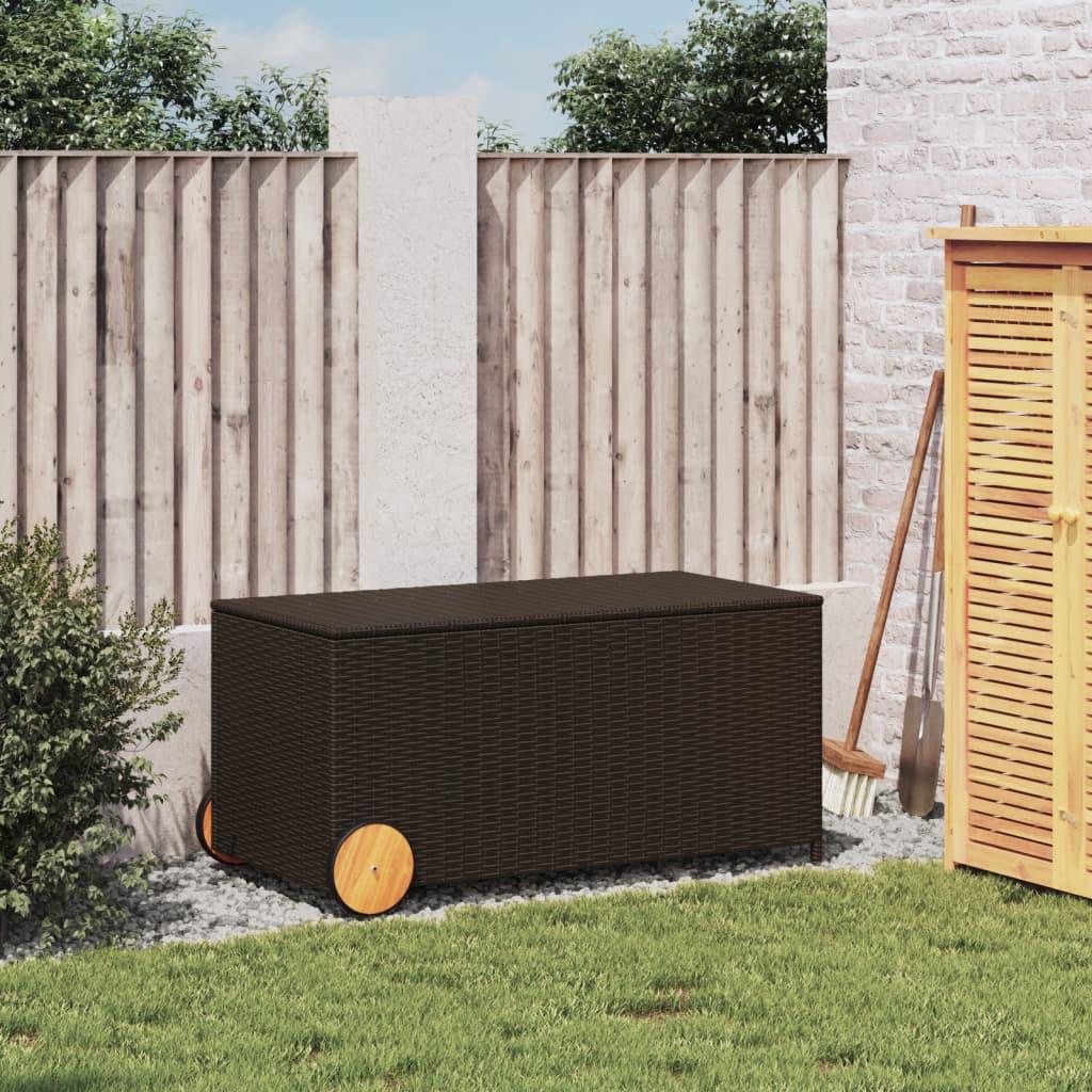 VidaXL Boîte de rangement de jardin rotin synthétique  