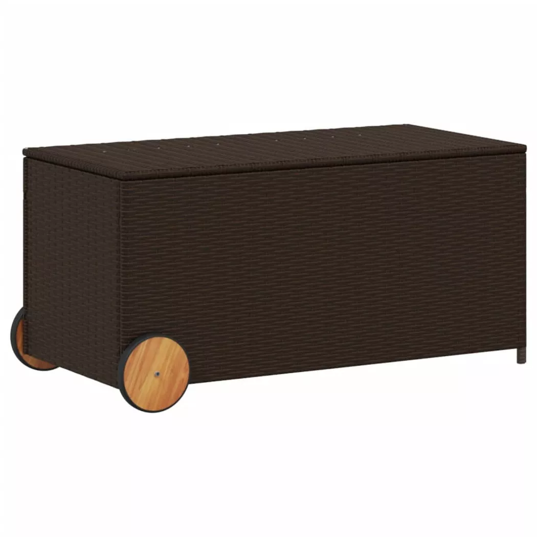 VidaXL - Boîte de rangement de jardin rotin synthétique, One Size, Marron