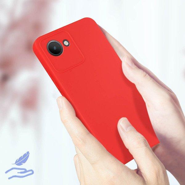 Avizar  Coque Realme C30 Soft Touch Rouge 