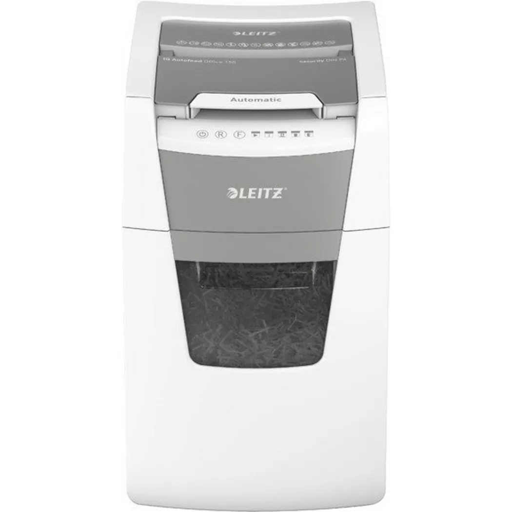 Leitz – Aktenvernichter IQ AF 8013-20-00 Office 150, P-4, 44lt, Weiss Bunt