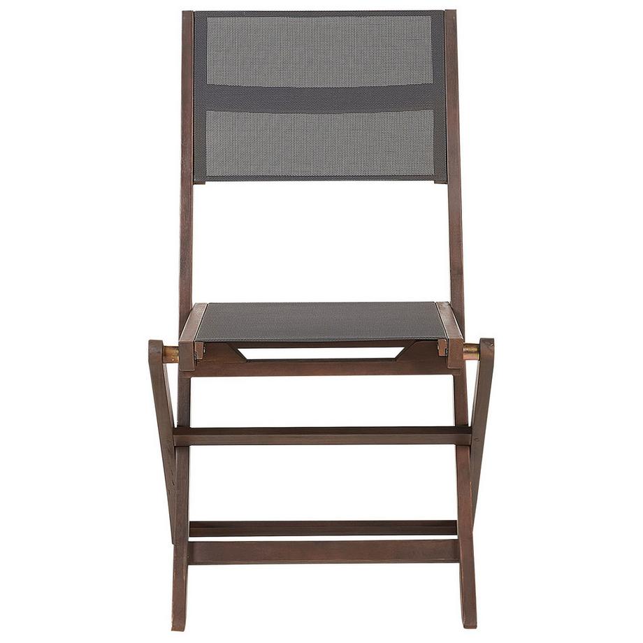 Beliani Lot de 2 chaises de jardin en Acacia Rustique CESANA  