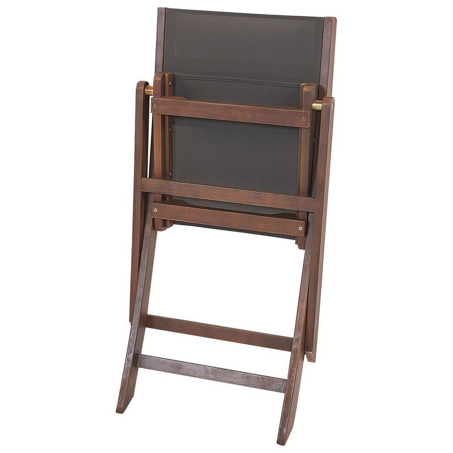 Beliani Lot de 2 chaises de jardin en Acacia Rustique CESANA  