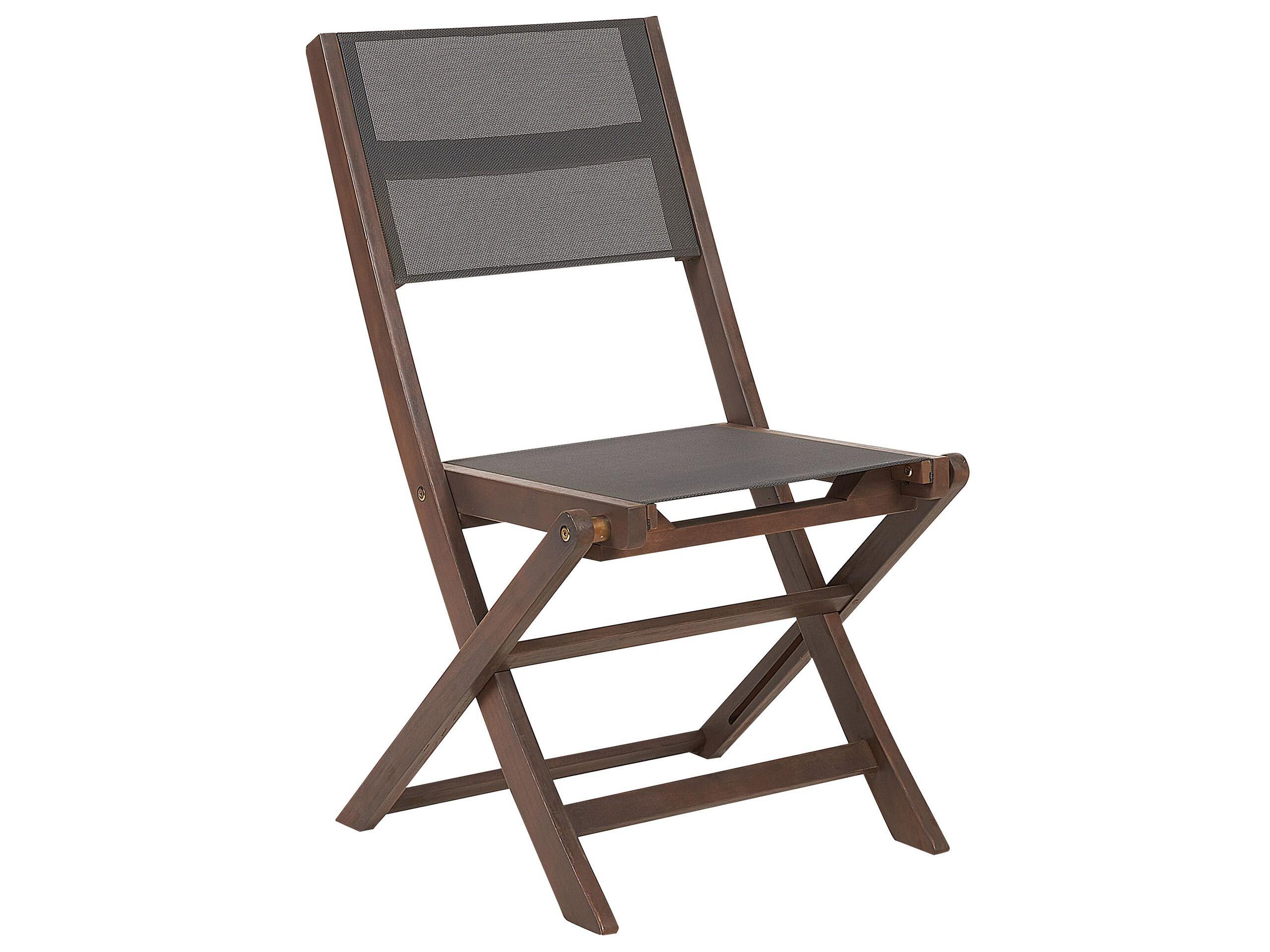 Beliani Lot de 2 chaises en Acacia Rustique CESANA  