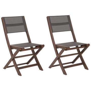 Lot de 2 chaises de jardin en Acacia Rustique CESANA