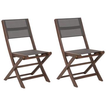 Lot de 2 chaises en Acacia Rustique CESANA